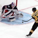 Bruins Blue Jackets Brad Marchand Sergei Bobrovsky