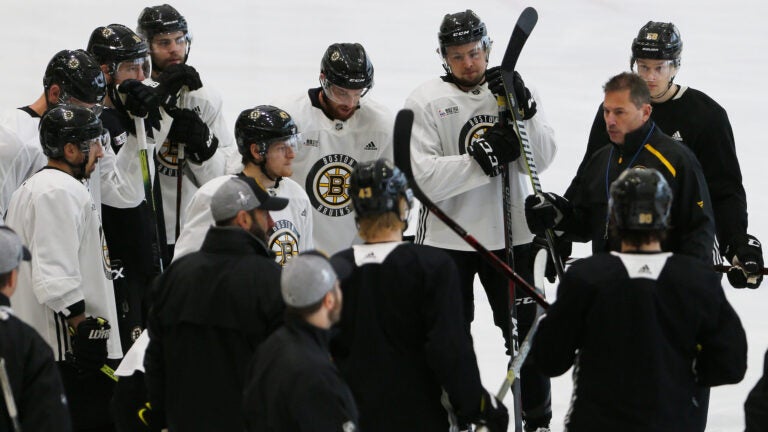 Bruce Cassidy Bruins practice