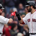 Mitch Moreland, Christian Vazquez