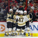 Patrice Bergeron, David Pastrnak, Torey Krug, Jake DeBrusk, Brad Marchand