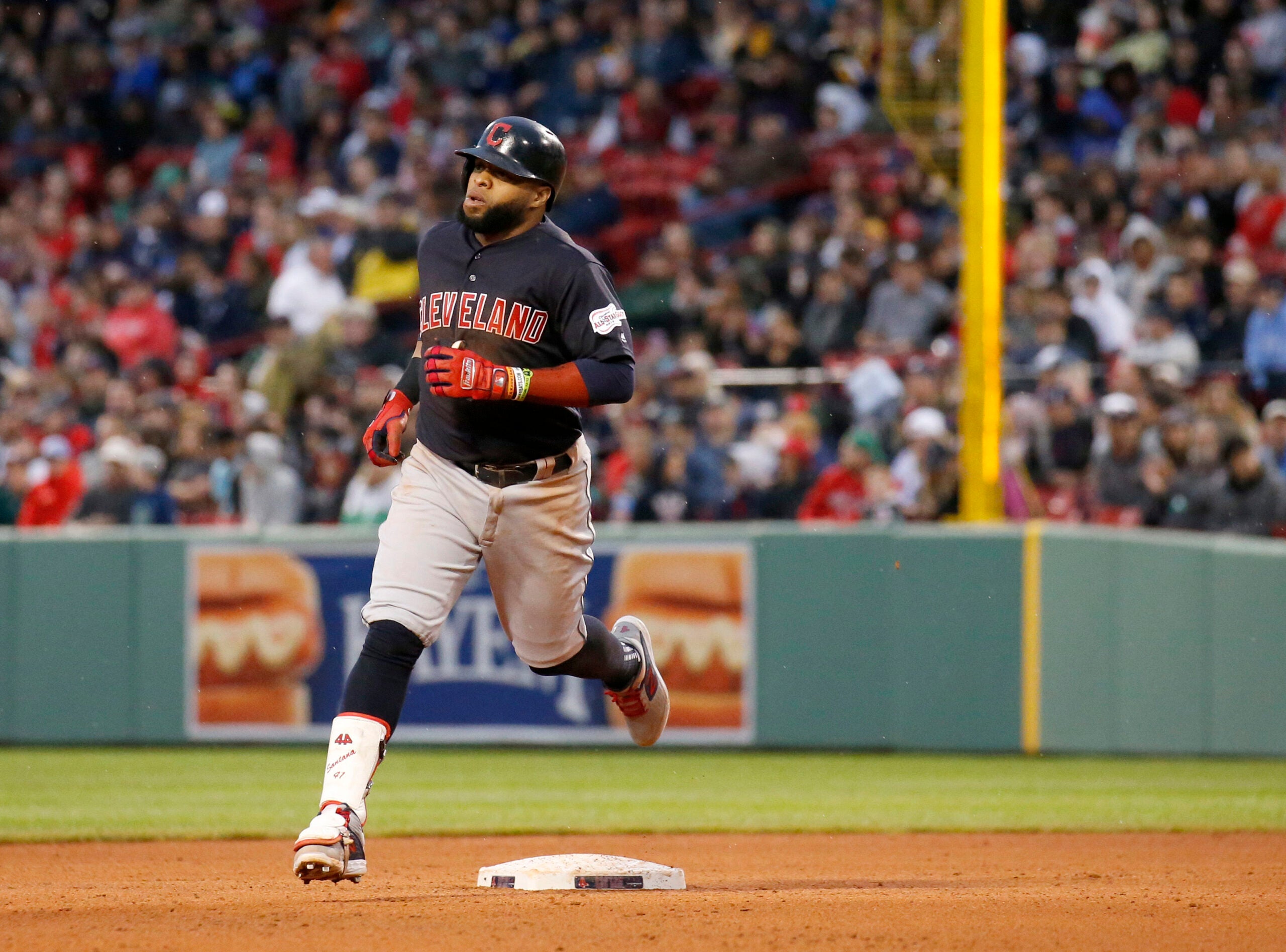 Cleveland Indians Francisco Lindor and Carlos Carrasco crash