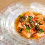 Truffled salmon carpaccio at Mystique