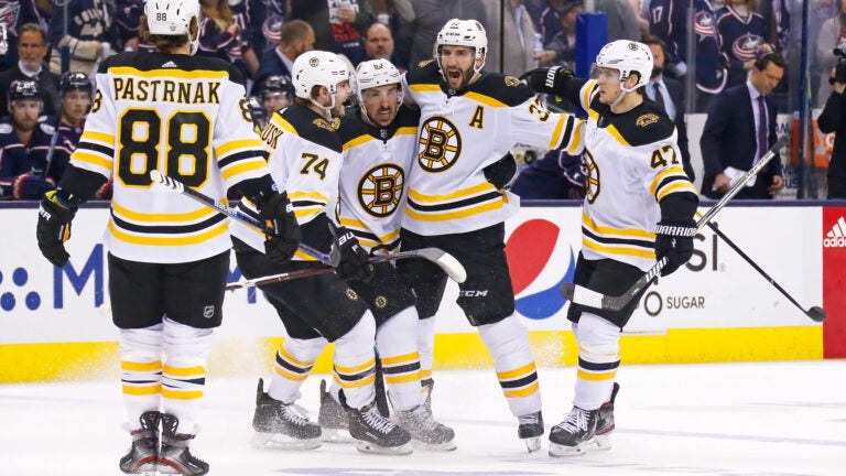 Bruins Blue Jackets NHL Playoffs Patrice Bergeron