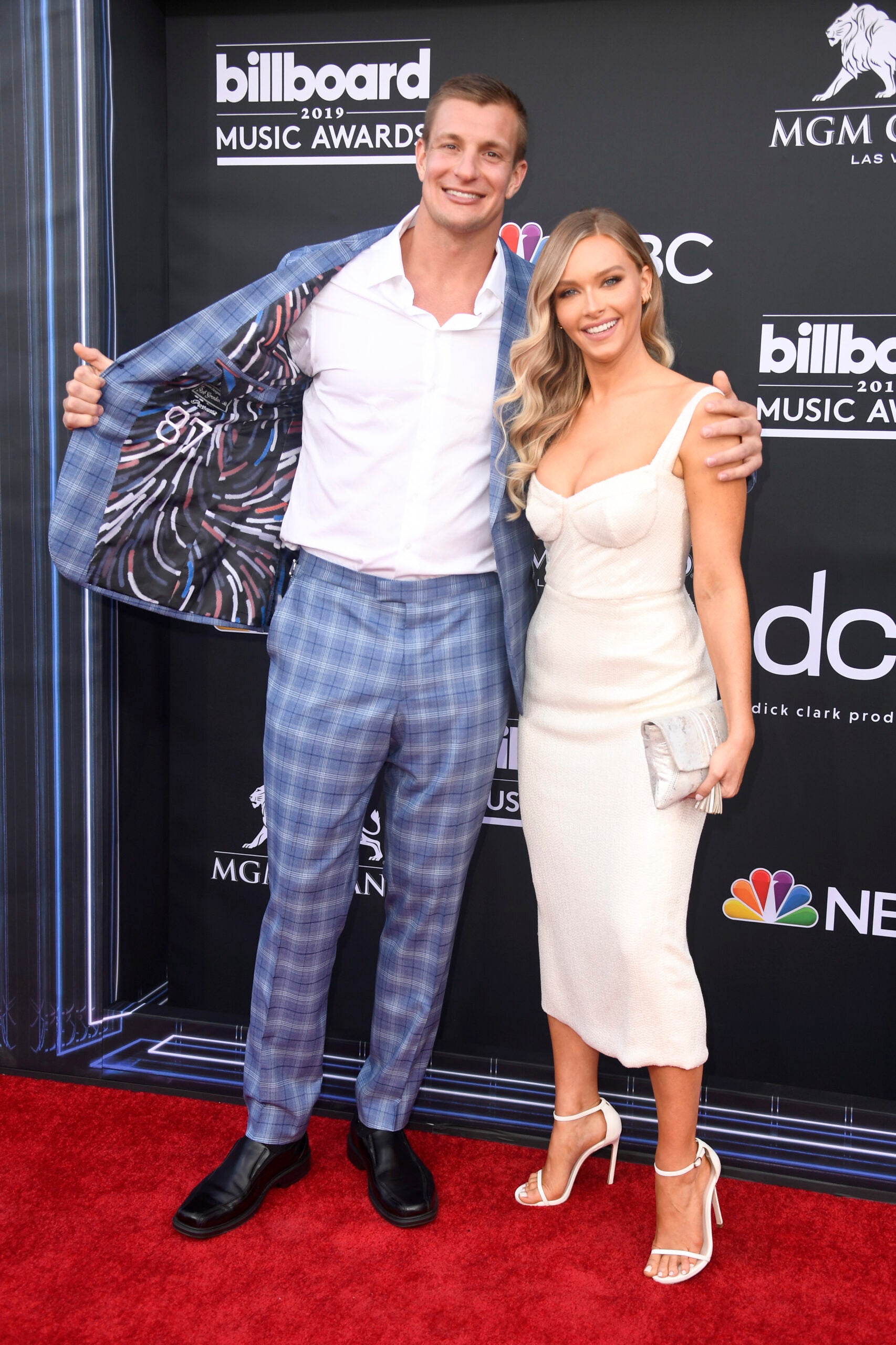 Rob Gronkowski, Camille Kostek attend the 2019 Billboard Music Awards at  MGM Grand Garden Arena on May 1, 2019 in Las Vegas, Nevada. Photo by Lionel  Hahn/ABACAPRESS.COM Stock Photo - Alamy