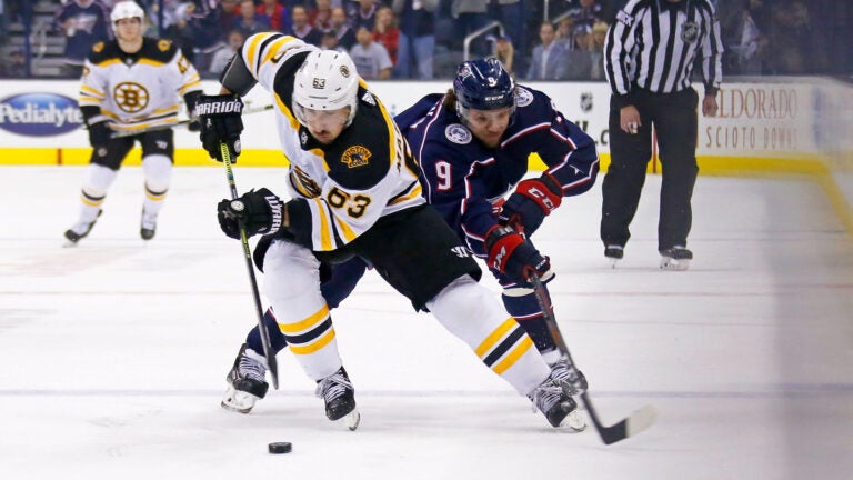 Brad Marchand Bruins NHL Blue Jackets