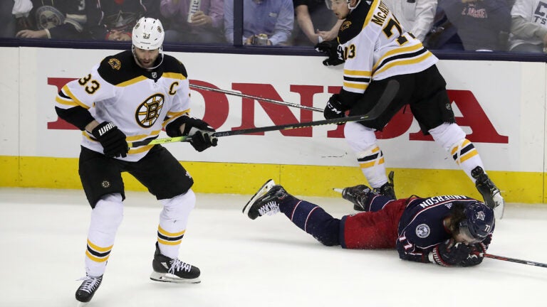 Charlie McAvoy NHL Bruins Blue Jackets