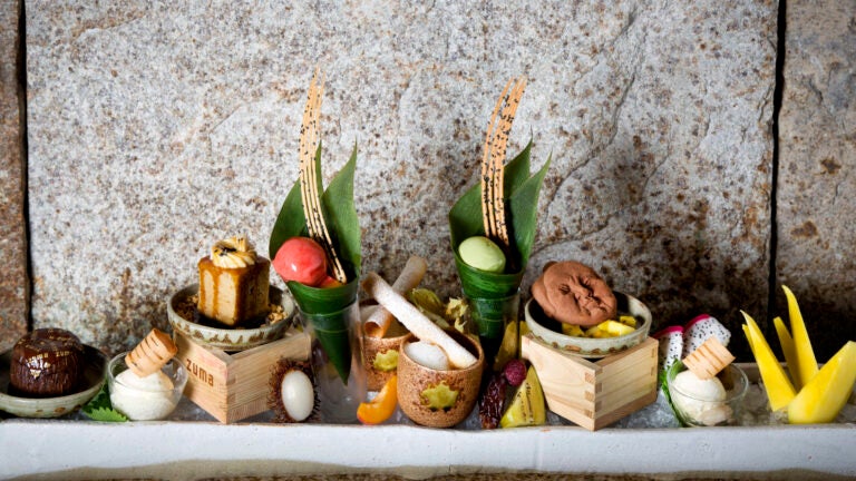 A dessert platter at Zuma