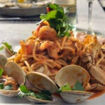 Linguini and clams at Fratelli