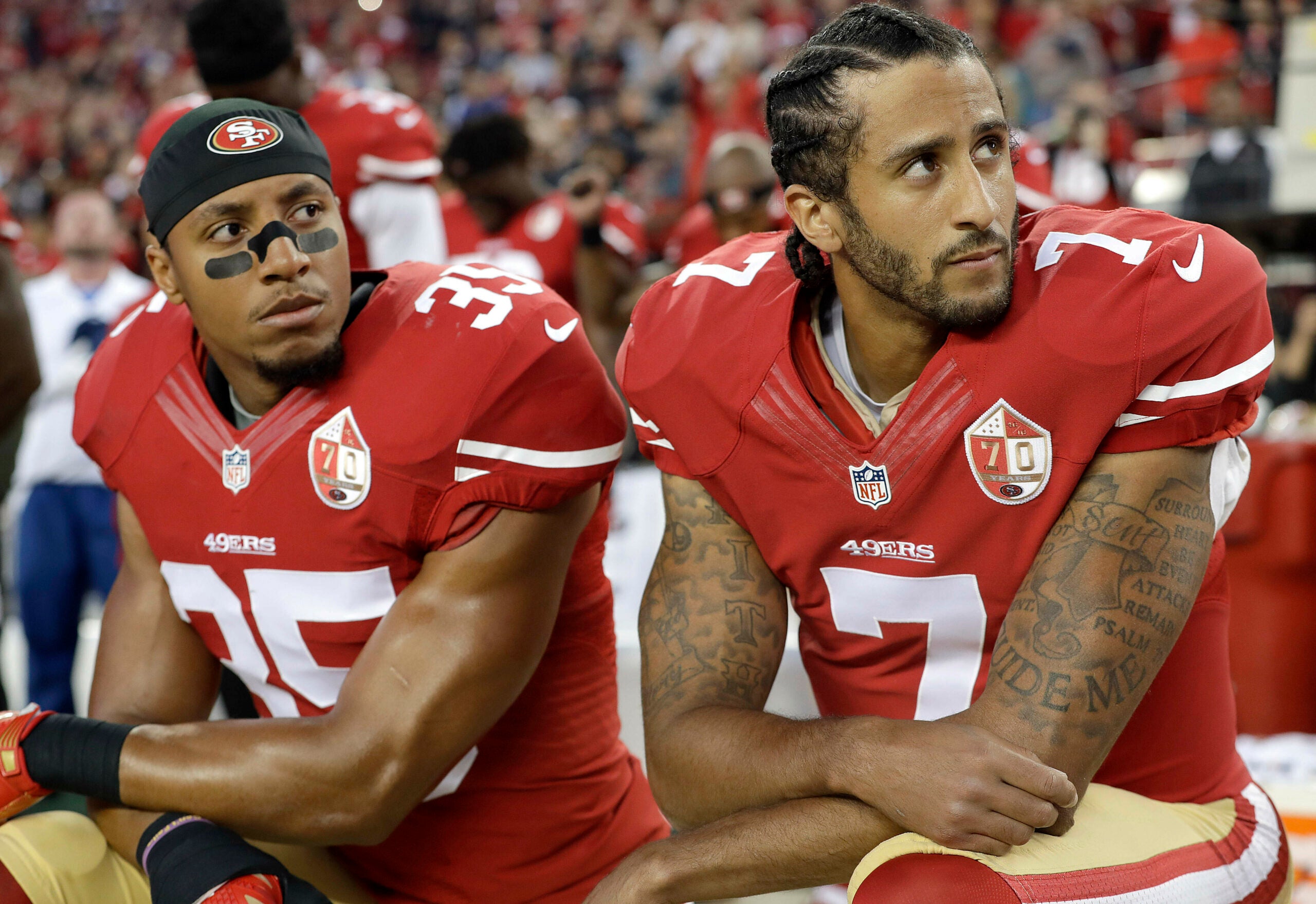 Panthers safety Eric Reid to continue kneeling during anthem