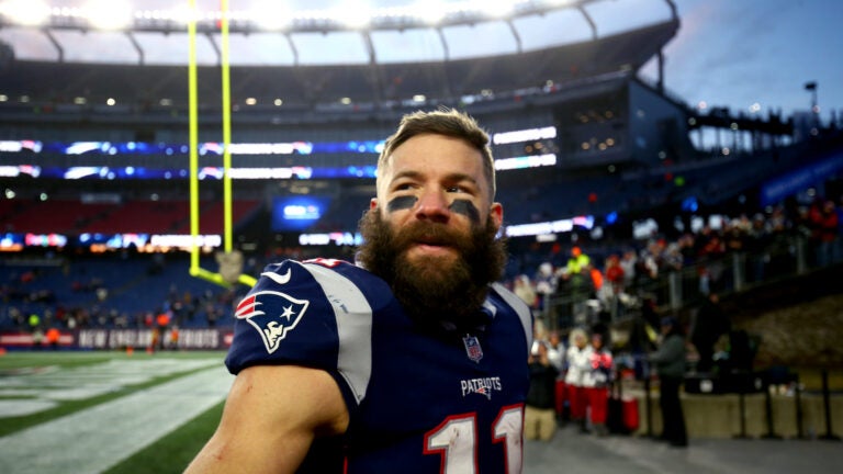 julian edelman signed football