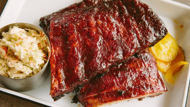 Barbecue ribs at The Porch