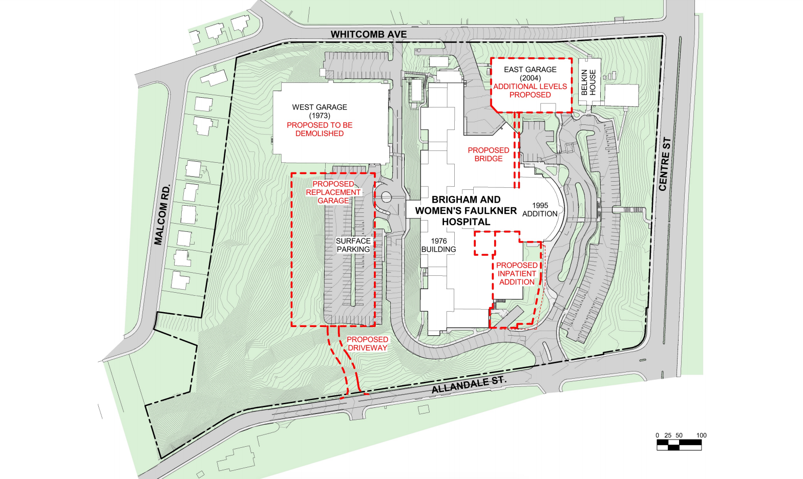 Faulkner Hospital is seeking to expand its inpatient facilities