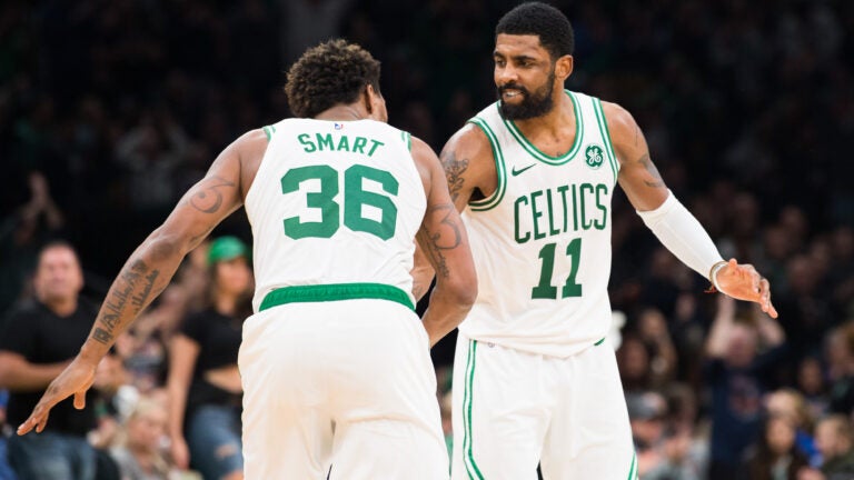 Marcus Smart and Kyrie Irving