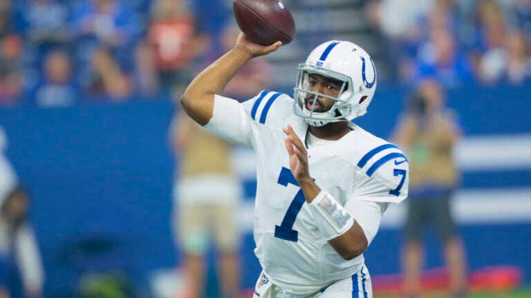 Jacoby Brissett of the Cleveland Browns throws the ball during the