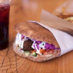 Chickpea fritter at Clover Food Lab