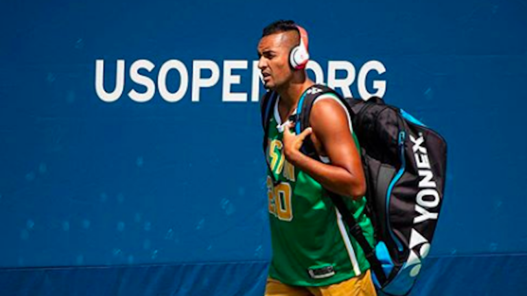 Nick Kyrgios continued to show his love affair with the Celtics before  competing in the US Open