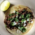 Carne asada taco at Taqueria el Amigo