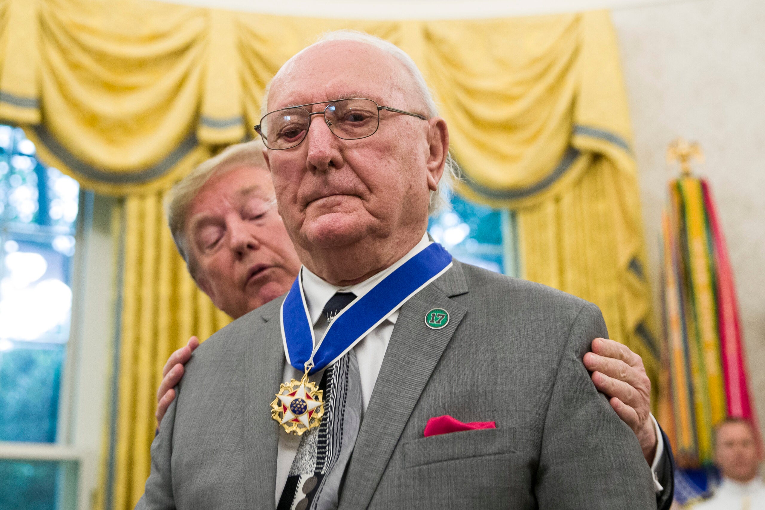 President award. Donald Trump gives Medal to indian student.