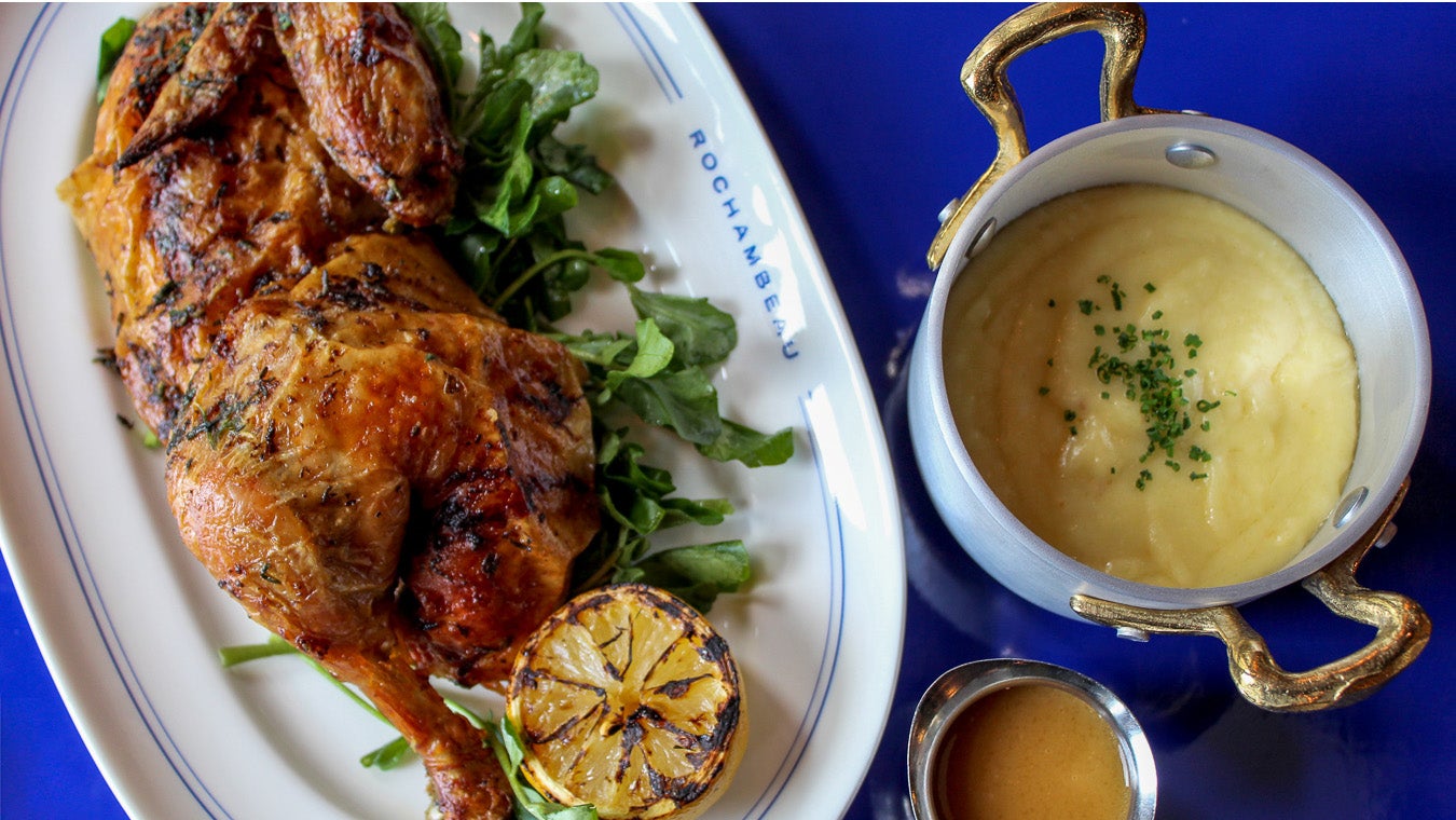 Rotisserie chicken at Rochambeau