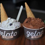 Gelato & Chill's ricotta with blueberries and cioccolato flavors at Time Out Market.