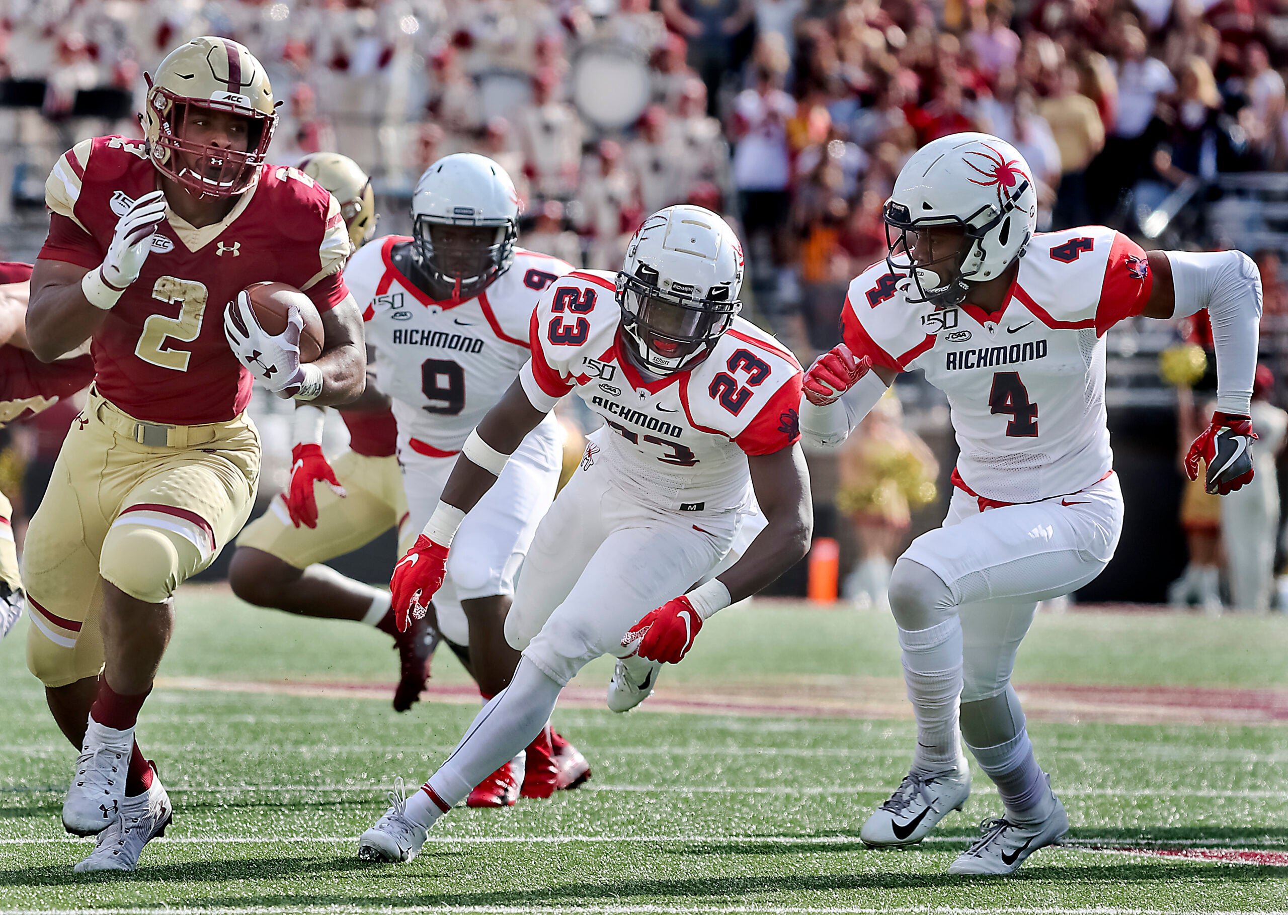 Anthony Brown, AJ Dillon carry Boston College football to easy 45