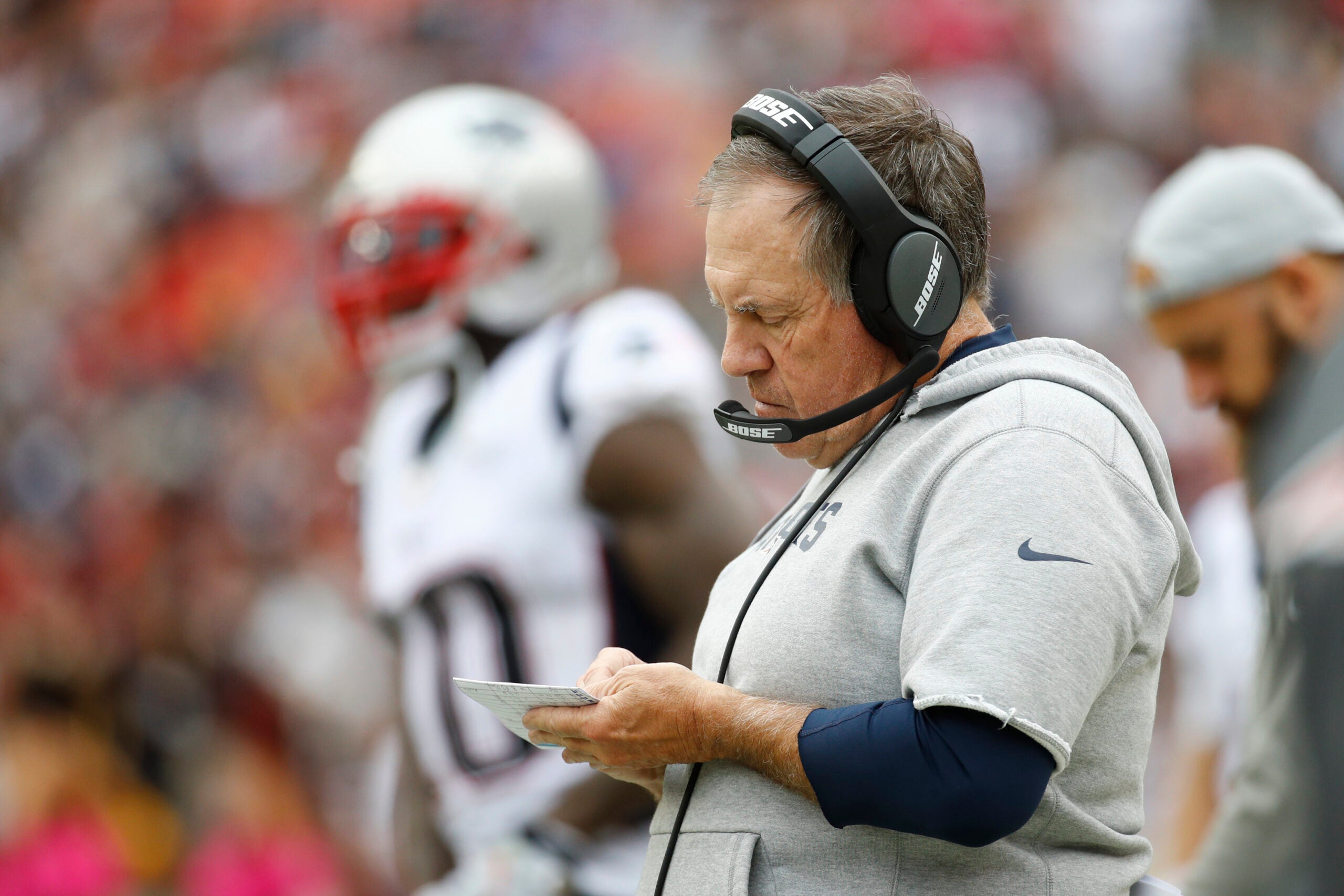 Tom Brady, Josh McDaniels, Bill Belichick - Washington Redskins v