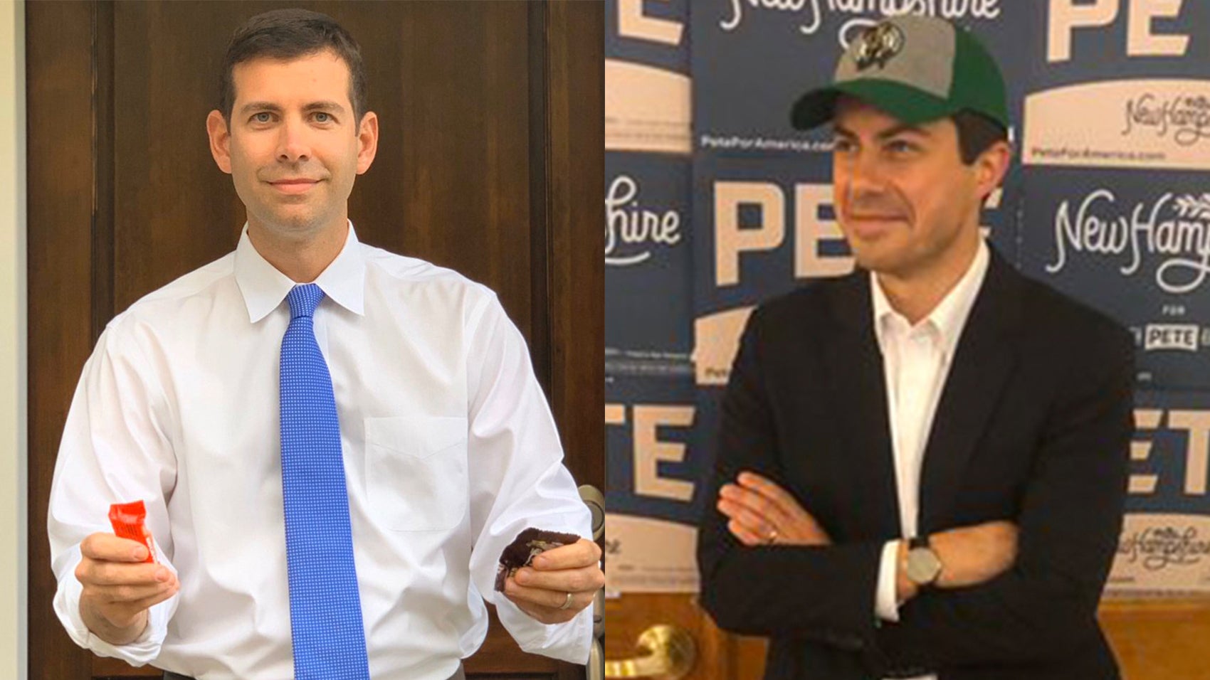 Brad Stevens and Pete Buttigieg dressed up as each other for Halloween. 