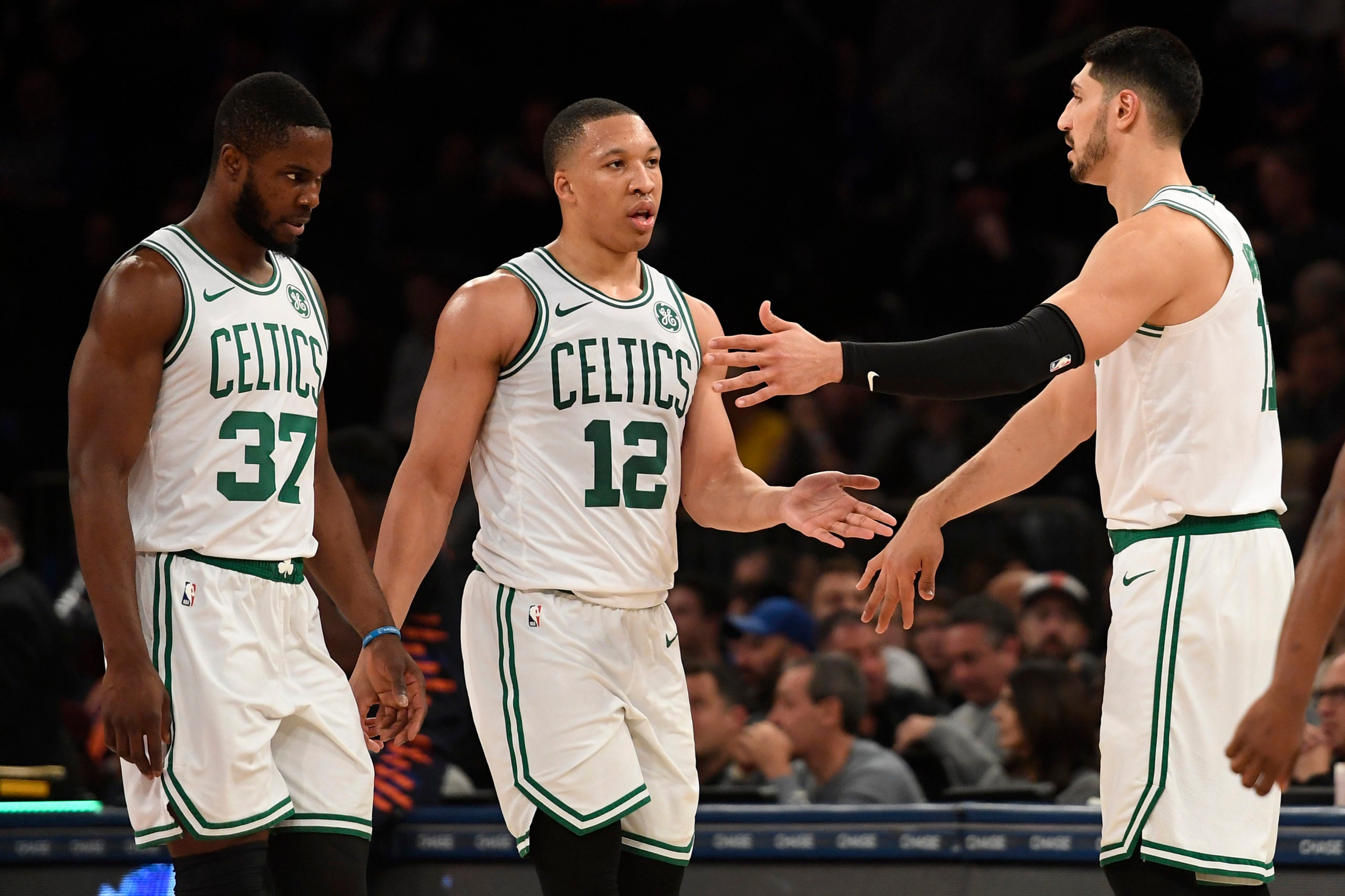 Celtics players react to Grant Williams' first career 3-pointer