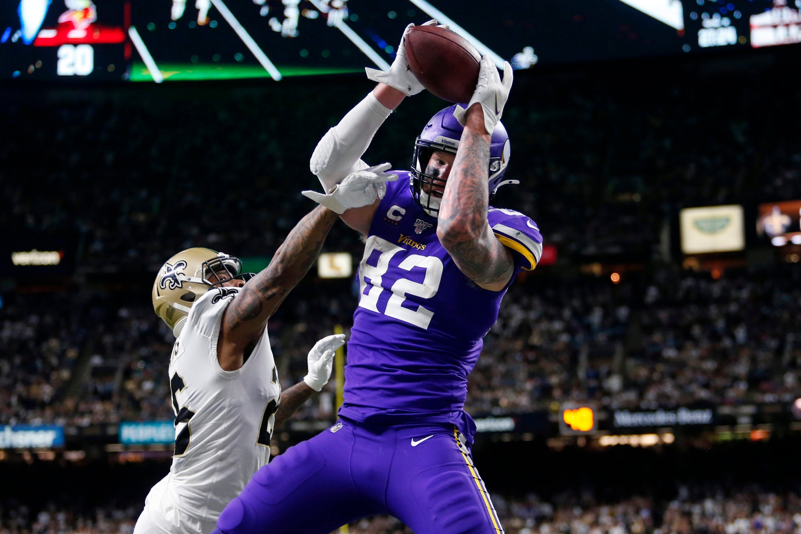 Vikings upend Saints OT, 26-20