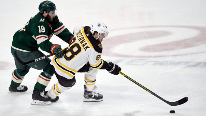 David Pastrnak's NHL-best 38th goal caps 6-1 Bruins romp past Wild