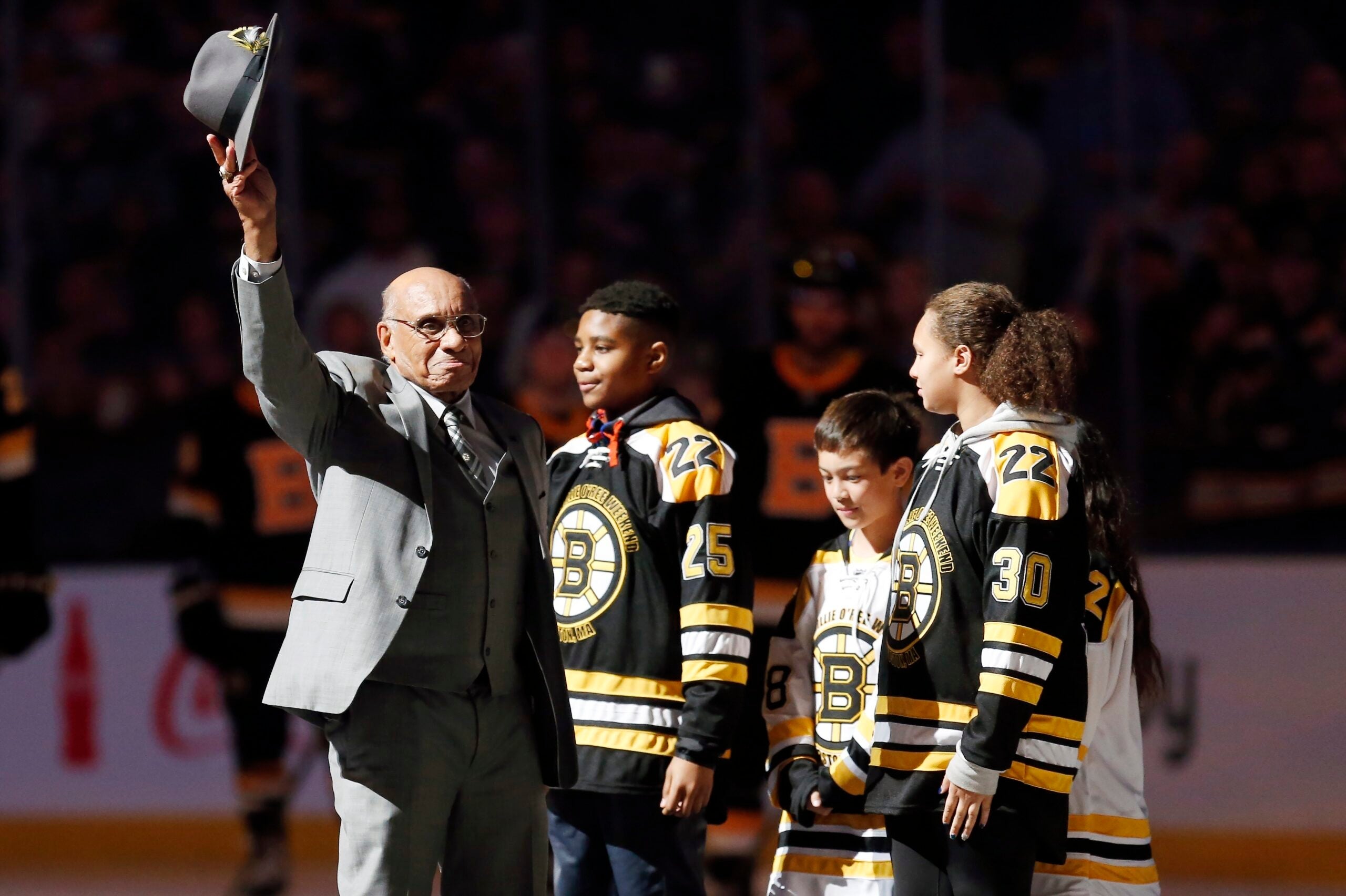 The NHL's first black player, Willie O'Ree, had a short but pathbreaking  stint with the Boston Bruins