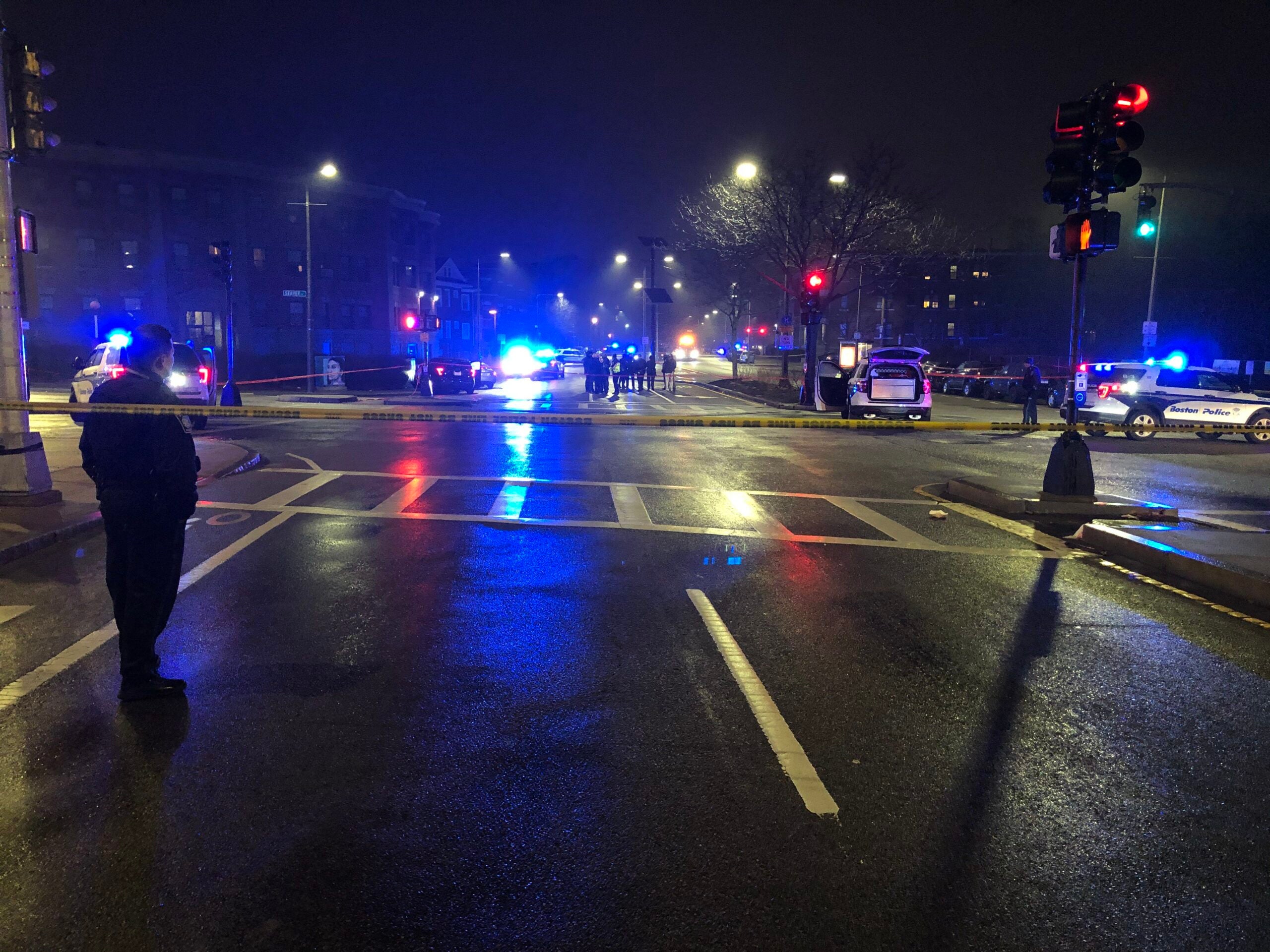 Blue Hill Ave. wrongway crash involving stolen car sends 4 to hospital