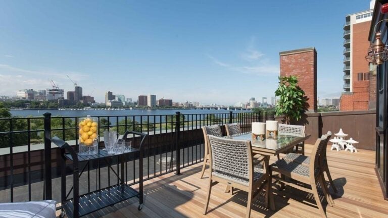 348 Beacon St penthouse Back Bay deck