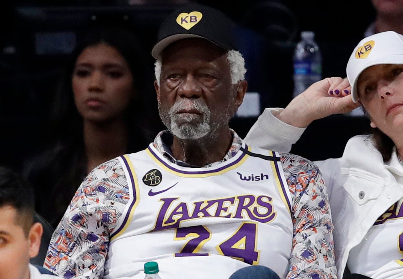 Bill Russell wearing a Kobe Bryant - Basketball Forever