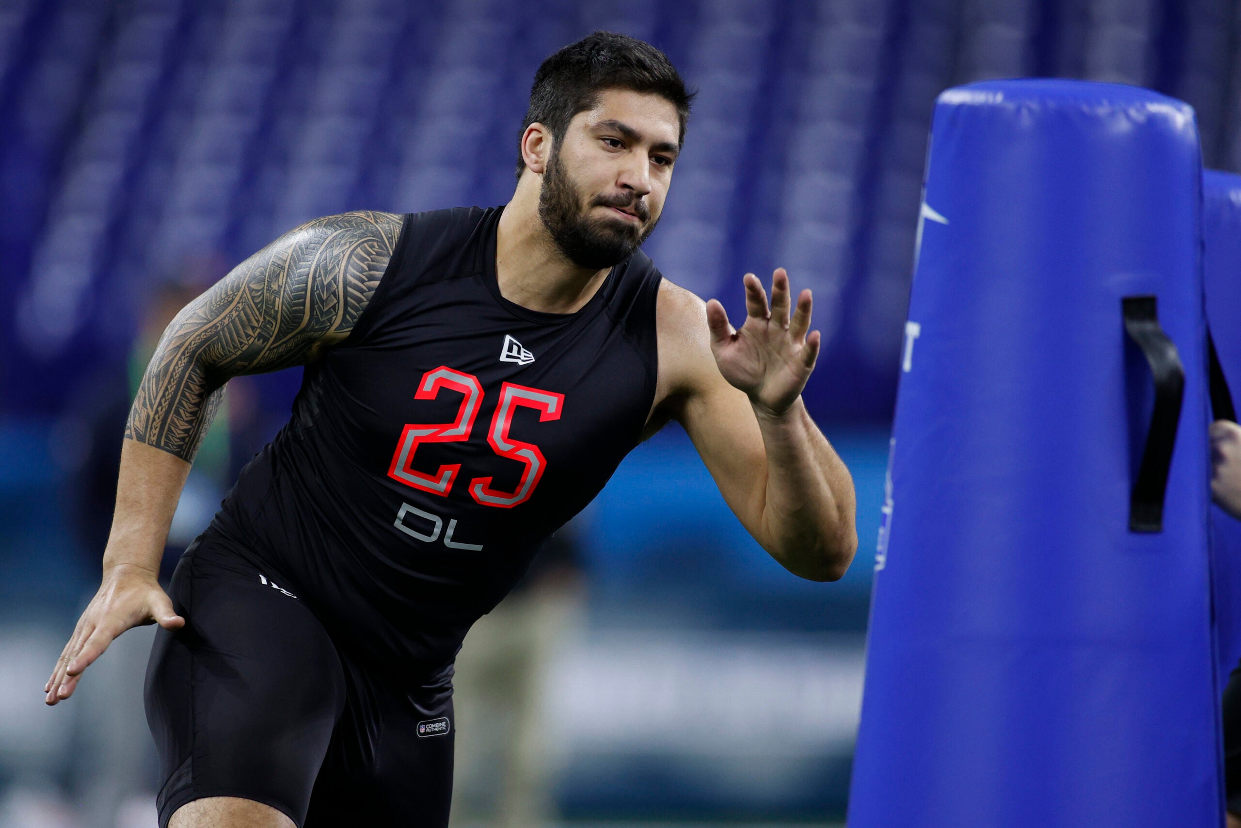 AJ Epenesa (DE) of Iowa could high pick for Bills