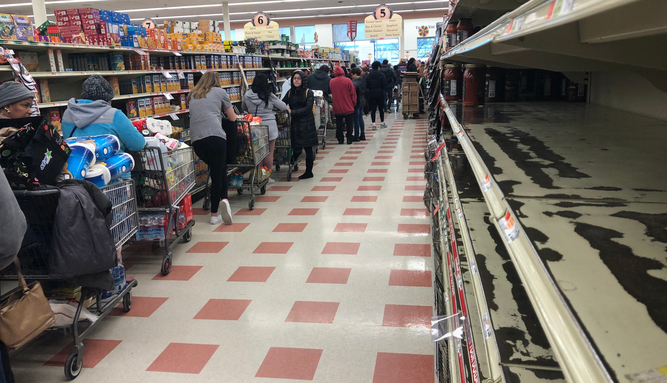 Charlie Baker urges grocery shoppers against hoarding food amid