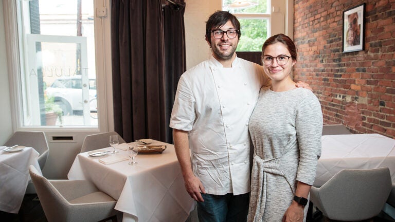 Co-owners Conor Dennehy and Danielle Ayer at Talulla in Cambridge