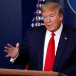 Donald Trump speaks about the coronavirus