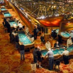 Craps tables at Mohegan Sun Casino.