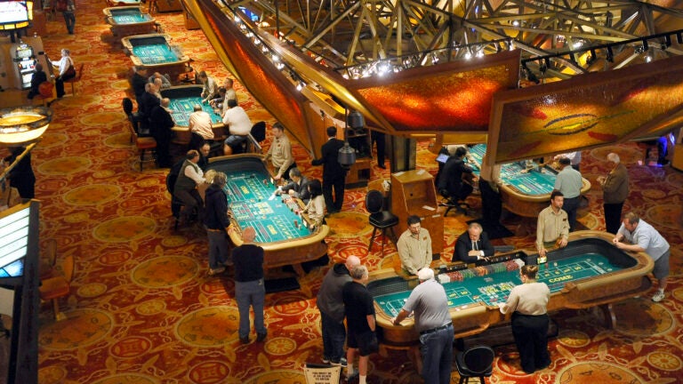 Craps tables at Mohegan Sun Casino.