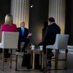 Trump speaks during a Fox News virtual town hall