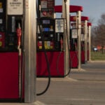 Fuel pumps at an Illinois gas station.