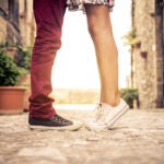 Couple on a date at sunset