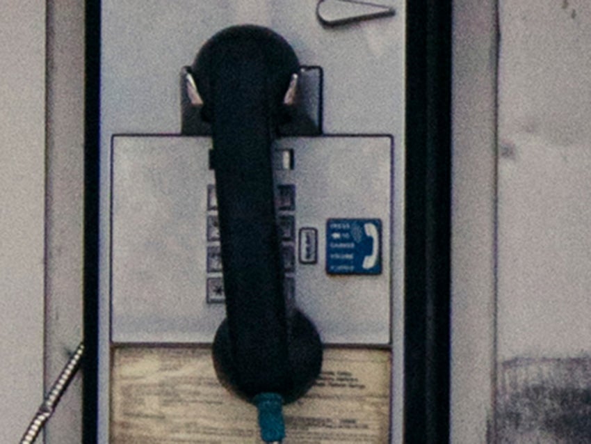 An out of order payphone.