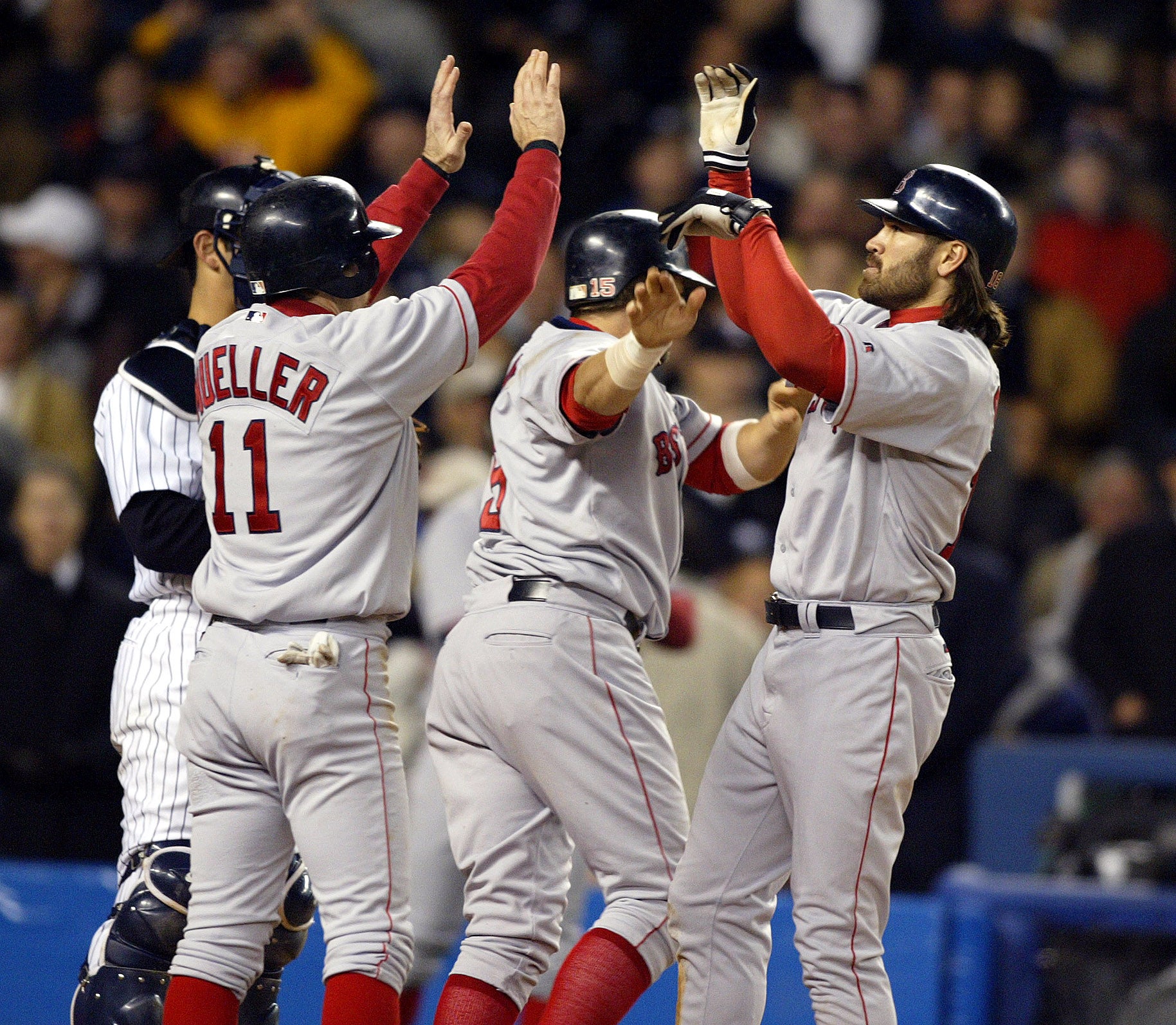 New York Yankees Derek Jeter And Boston Red Sox Johnny Damon