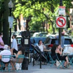 Outdoor dining in Boston.