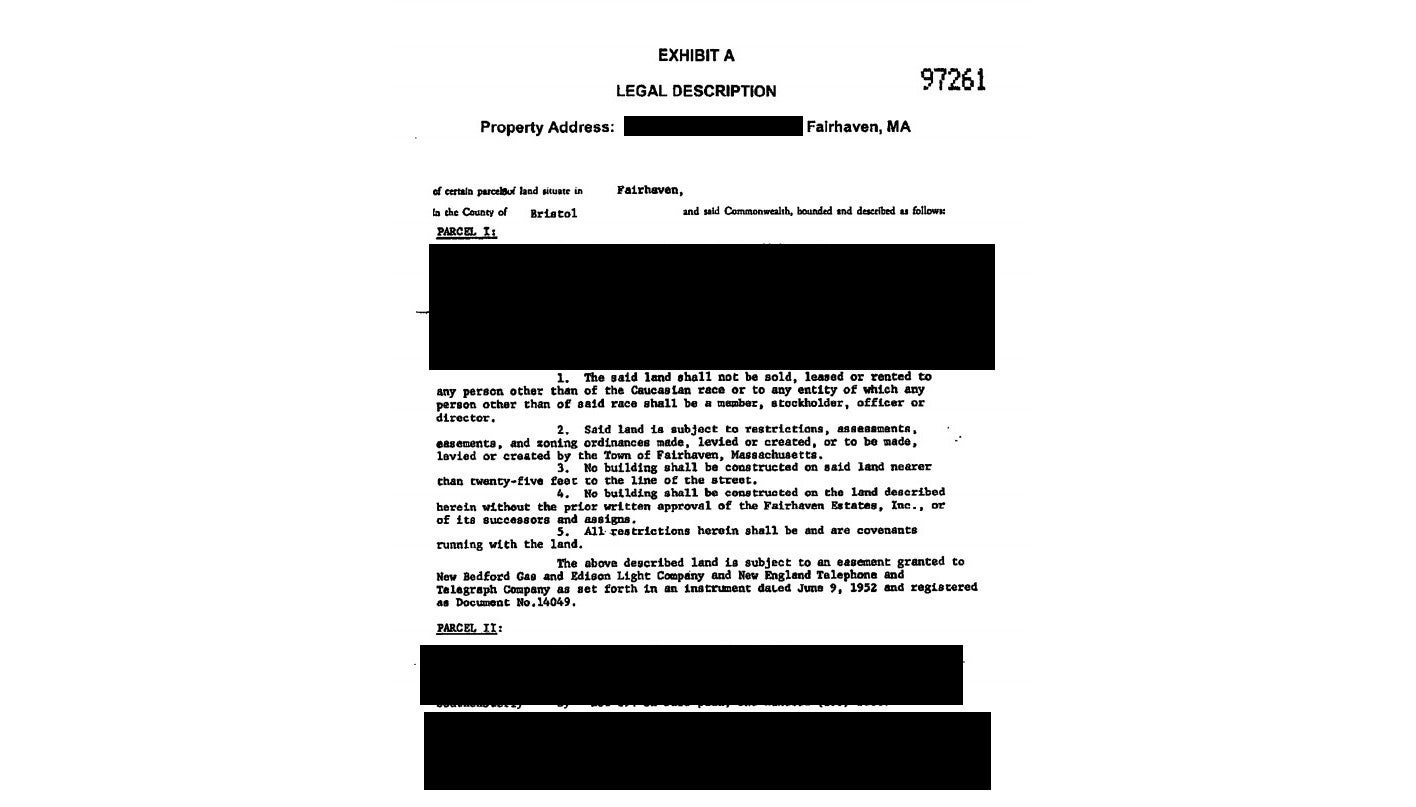 Clauses that discriminate still exist on some Mass. home deeds