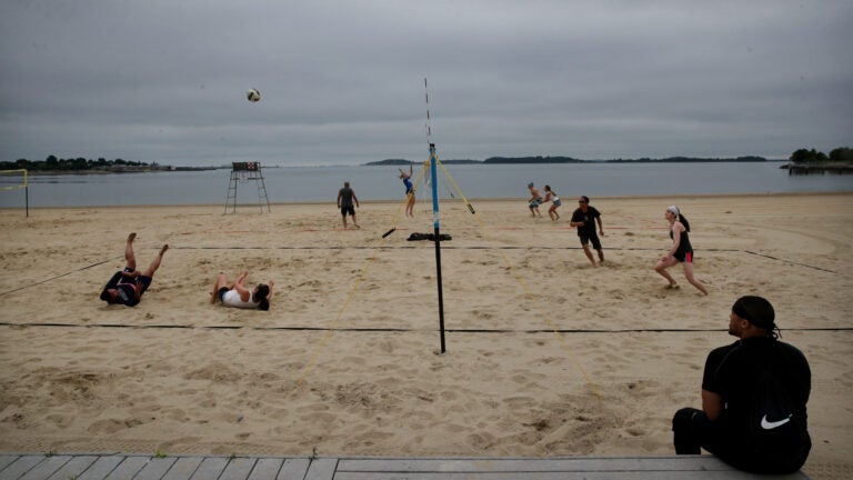 Volleyball on Carson Beach.