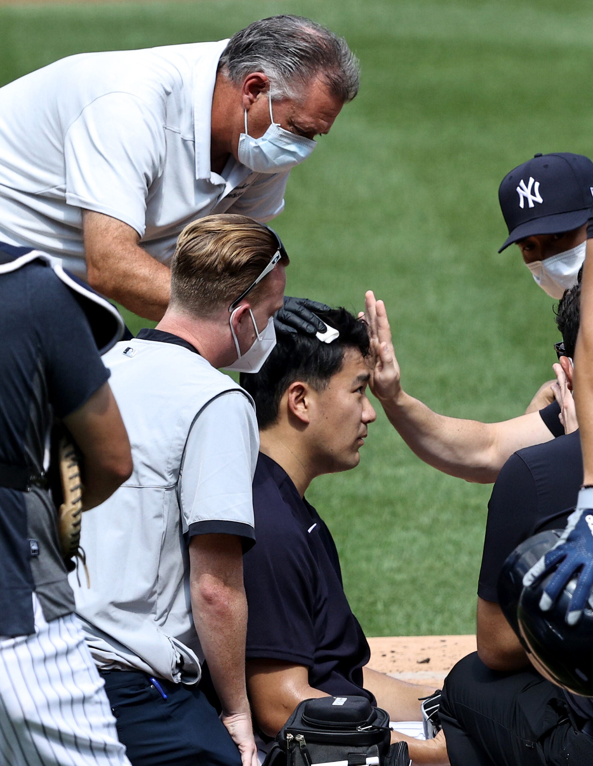 Yankees' Jordan Montgomery Hit in Head by Ball During Batting Practice -  The New York Times
