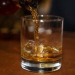 A detail shot of whiskey